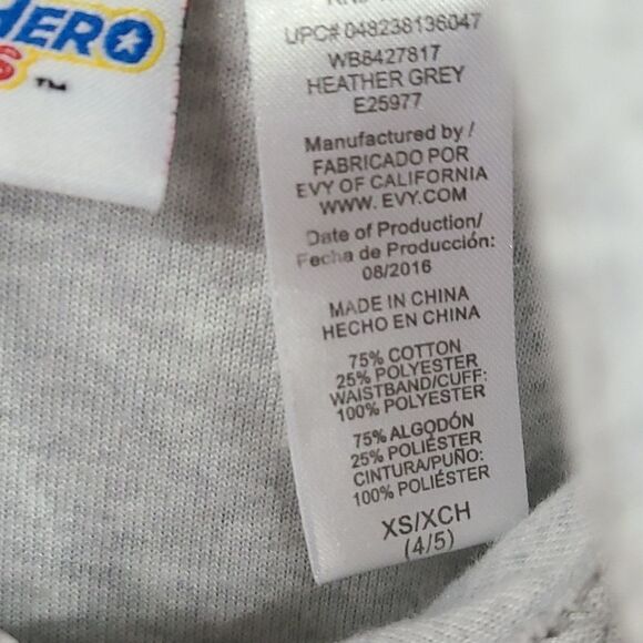 DC Super Hero Girls XS (4/5) Gray Plush Fleece Zip Front Hoodie Superman Batman - Picture 7 of 8